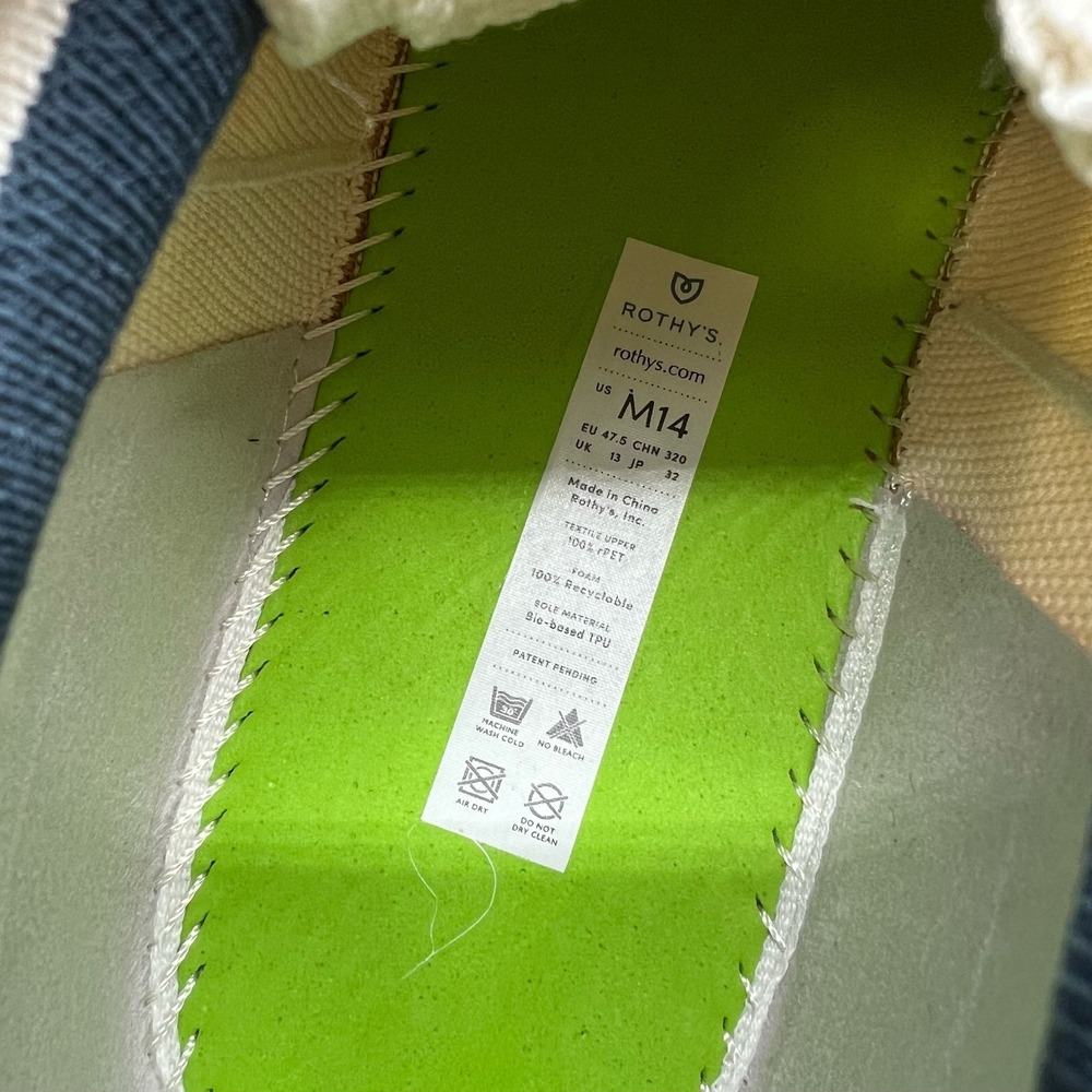 Rothy's The RS01 Sneaker in Bone Men's Size 14 - Picture 10 of 10